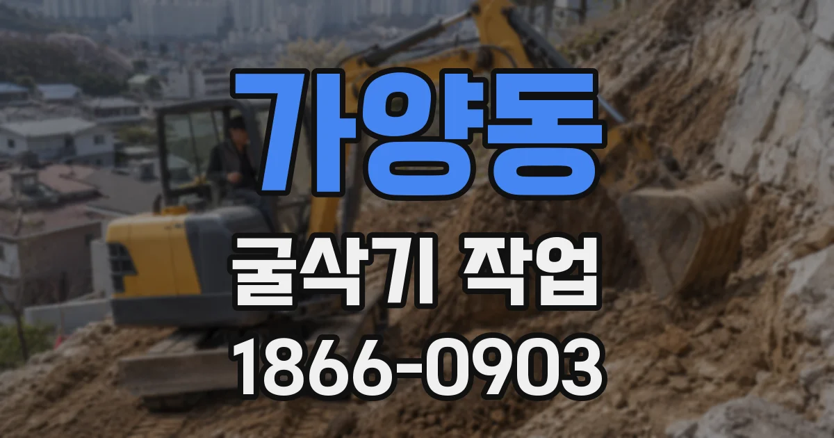 가양동 굴삭기 작업