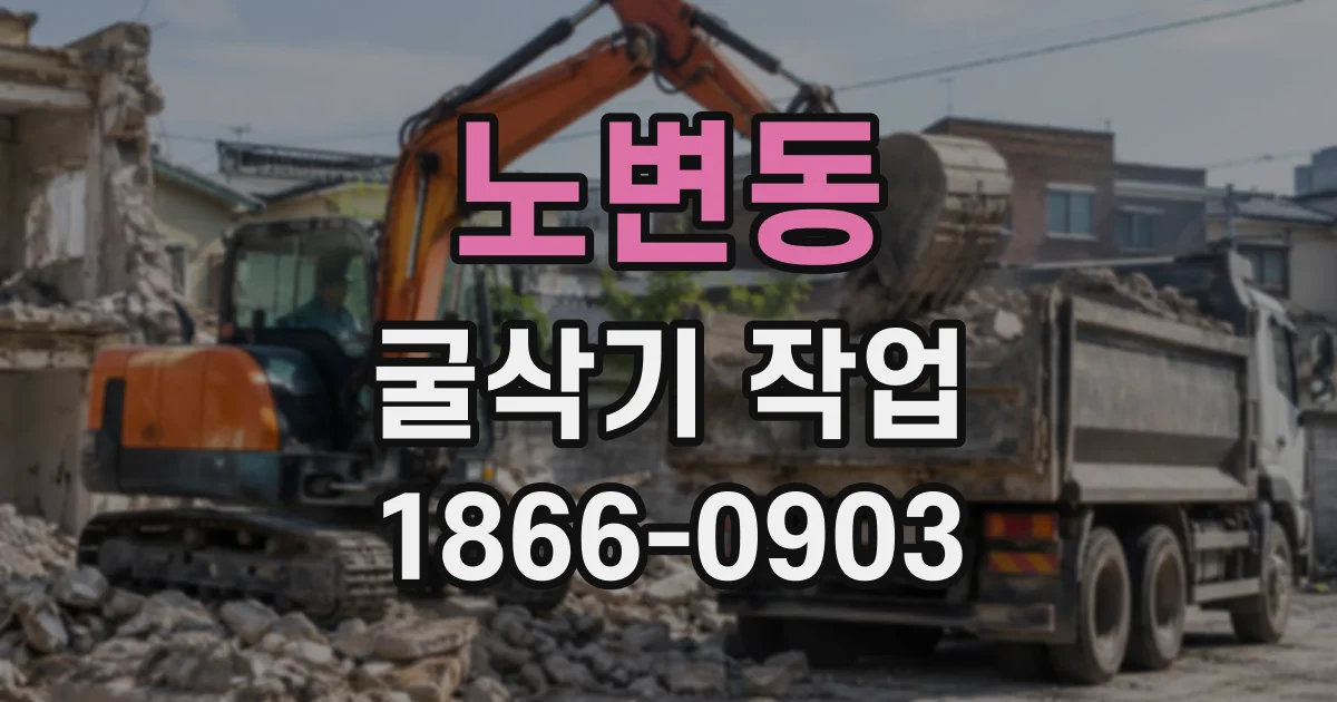 노변동 굴삭기작업