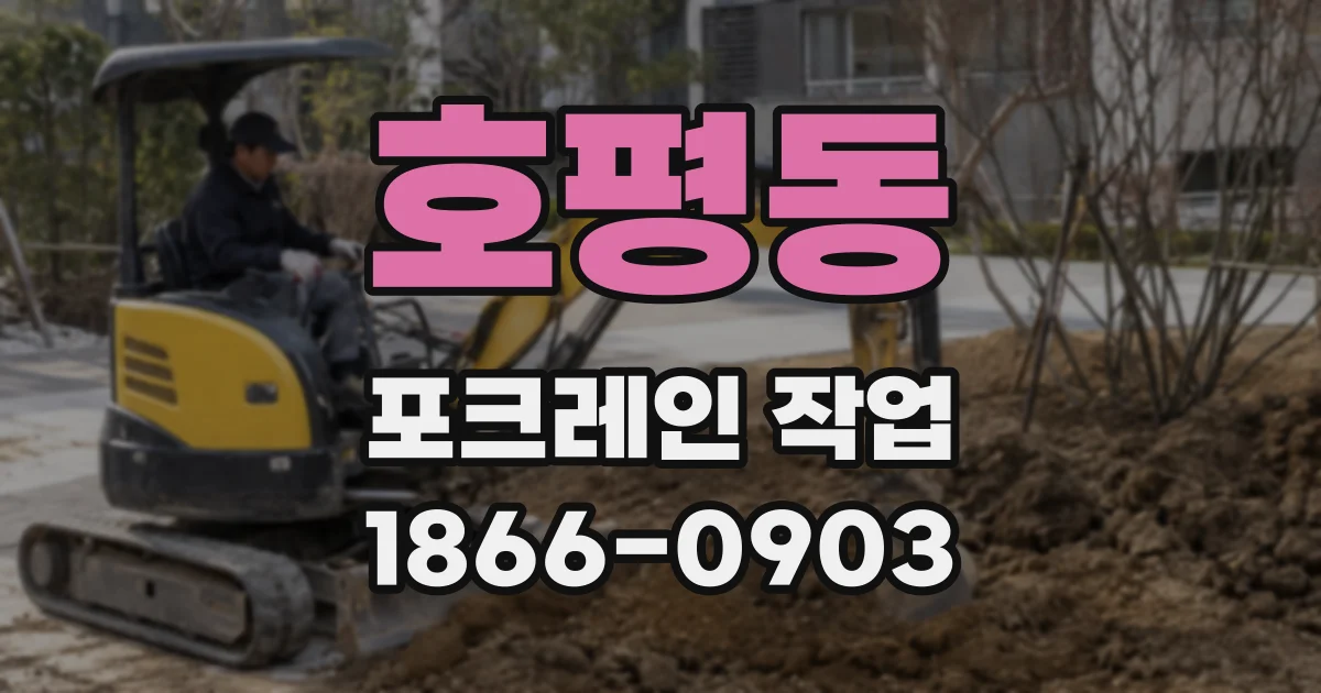 호평동 포크레인 작업