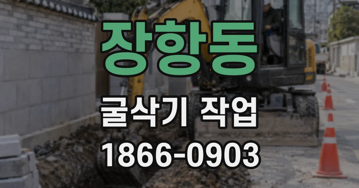 장항동 굴삭기 작업