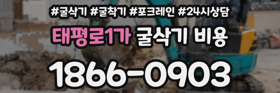 태평로1가 굴삭기 비용