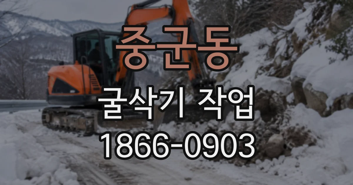 중군동 굴삭기작업