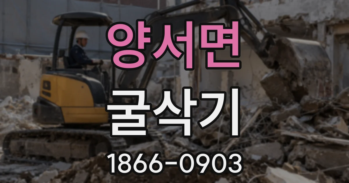 양서면 굴삭기