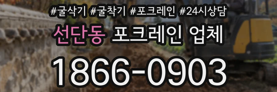 선단동 포크레인 업체