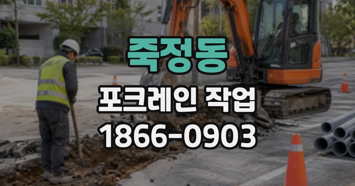 죽정동 포크레인작업