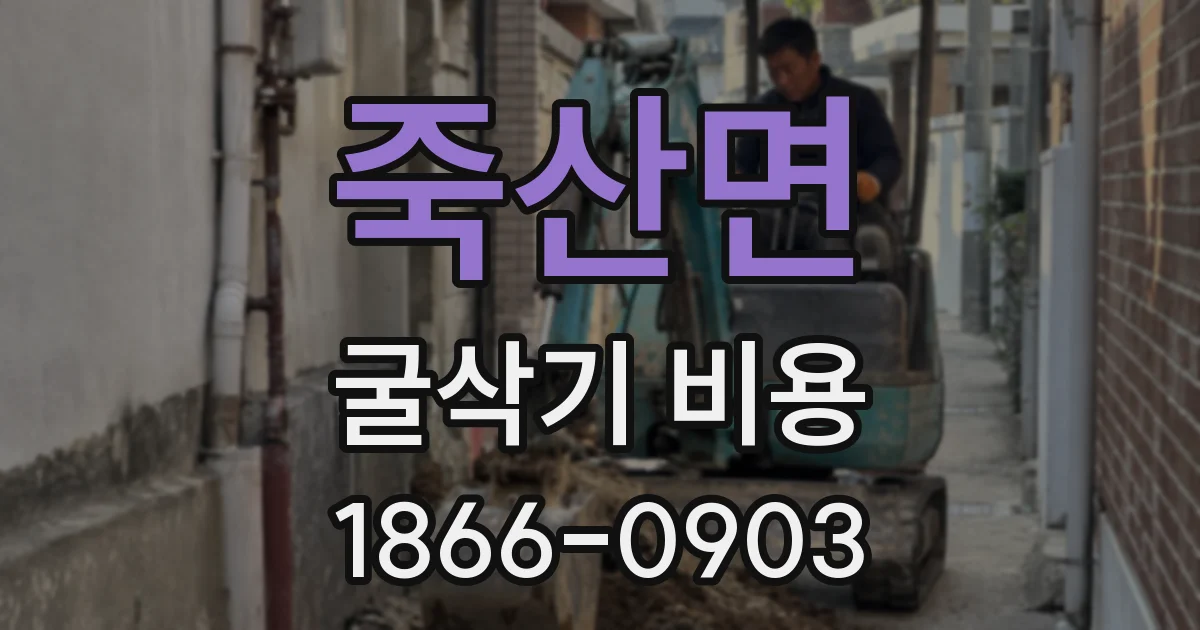 죽산면 굴삭기 비용
