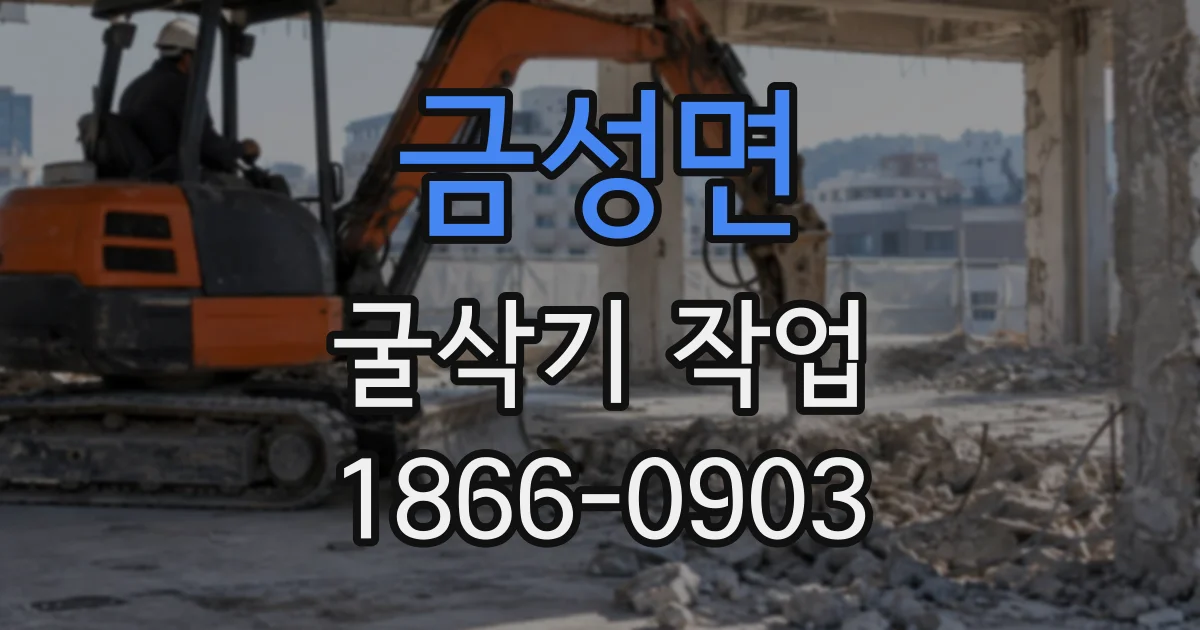 금성면 굴삭기작업