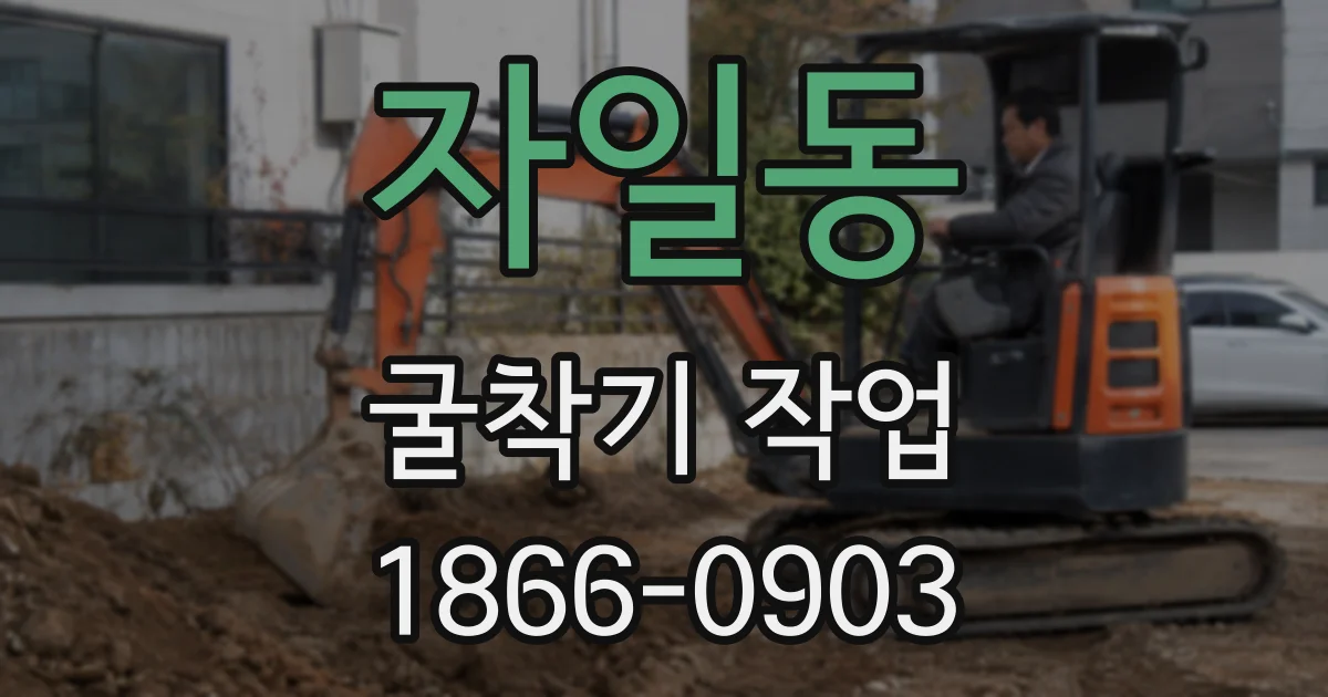 자일동 굴착기 작업
