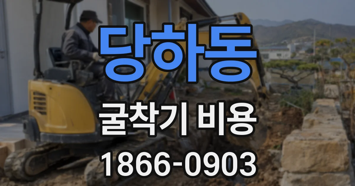 당하동 굴착기 비용