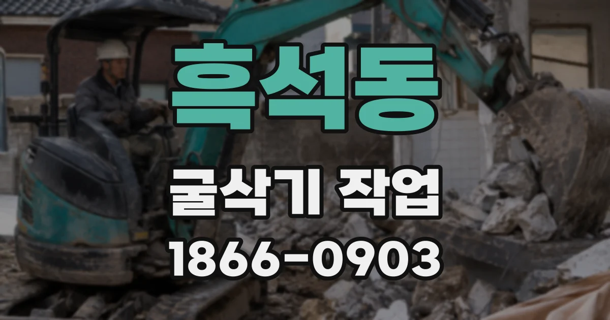 흑석동 굴삭기 작업