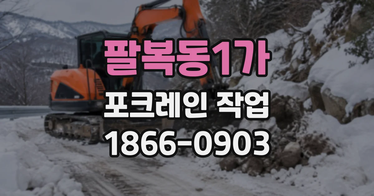 팔복동1가 포크레인작업