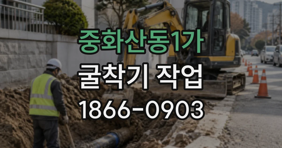 중화산동1가 굴착기작업