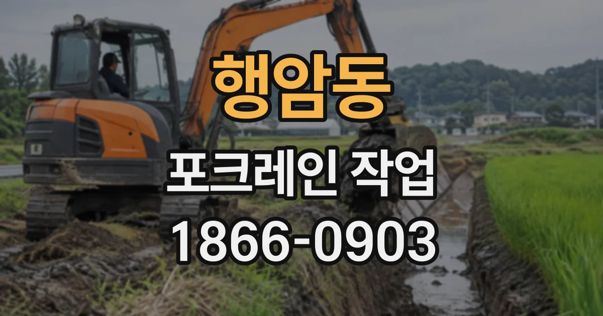 행암동 포크레인작업