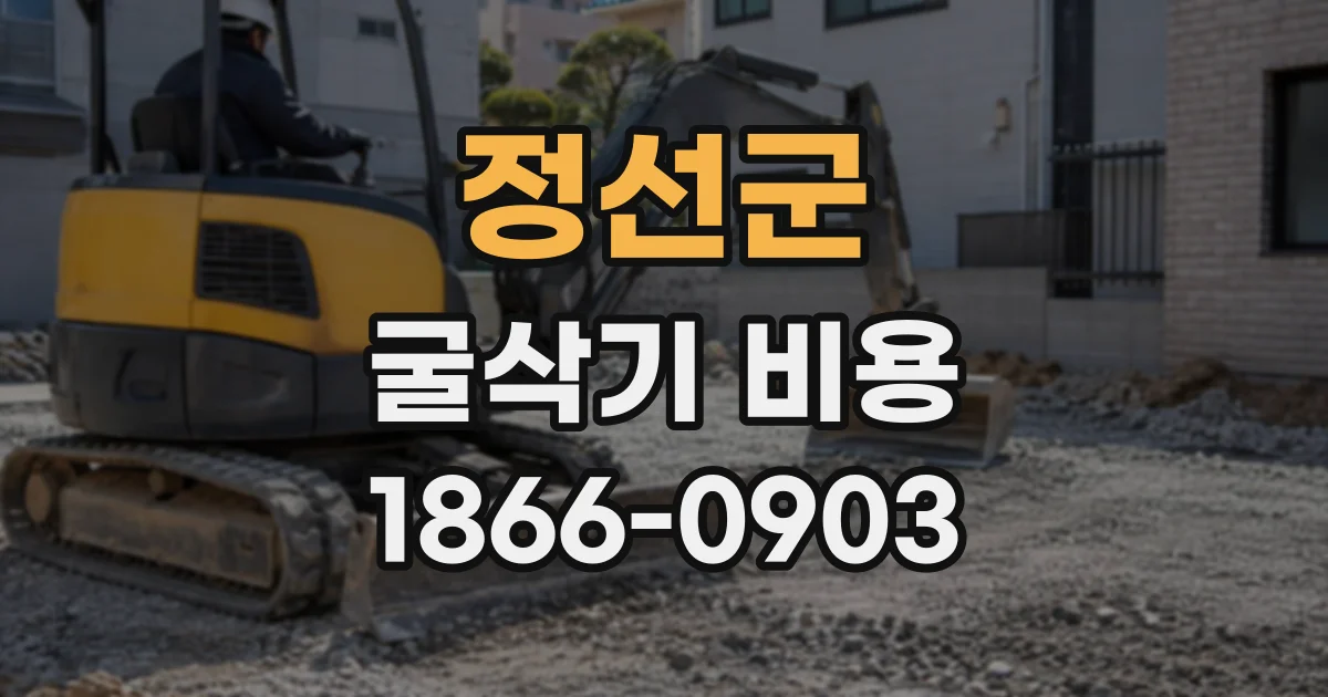정선군 굴삭기비용