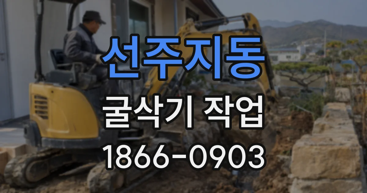 선주지동 굴삭기 작업