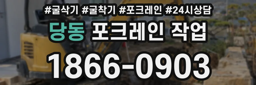 당동 포크레인 작업