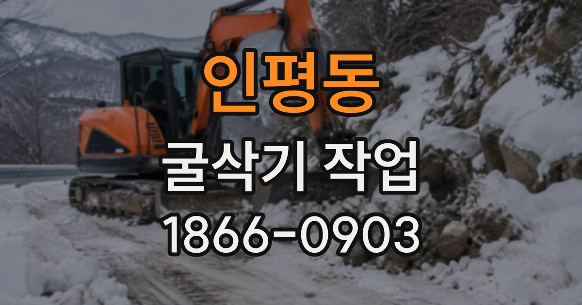 인평동 굴삭기작업