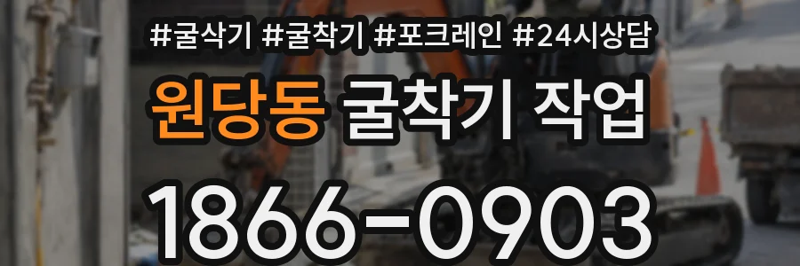 원당동 굴착기 작업