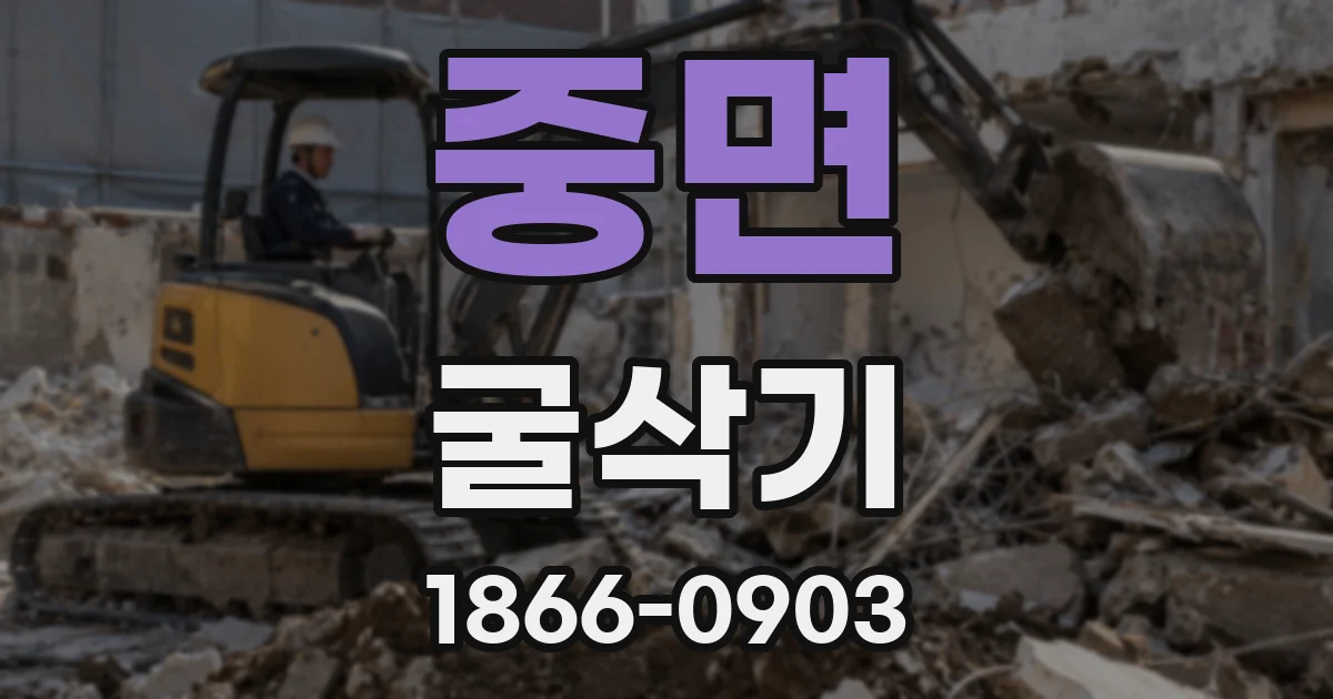 중면 굴삭기
