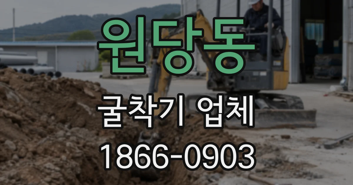 원당동 굴착기 업체