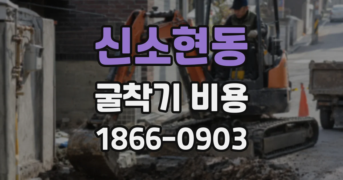 신소현동 굴착기 비용
