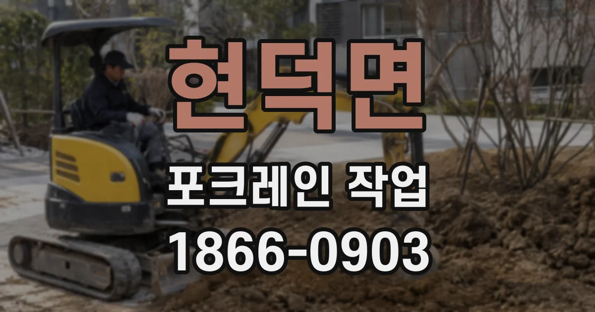 현덕면 포크레인 작업