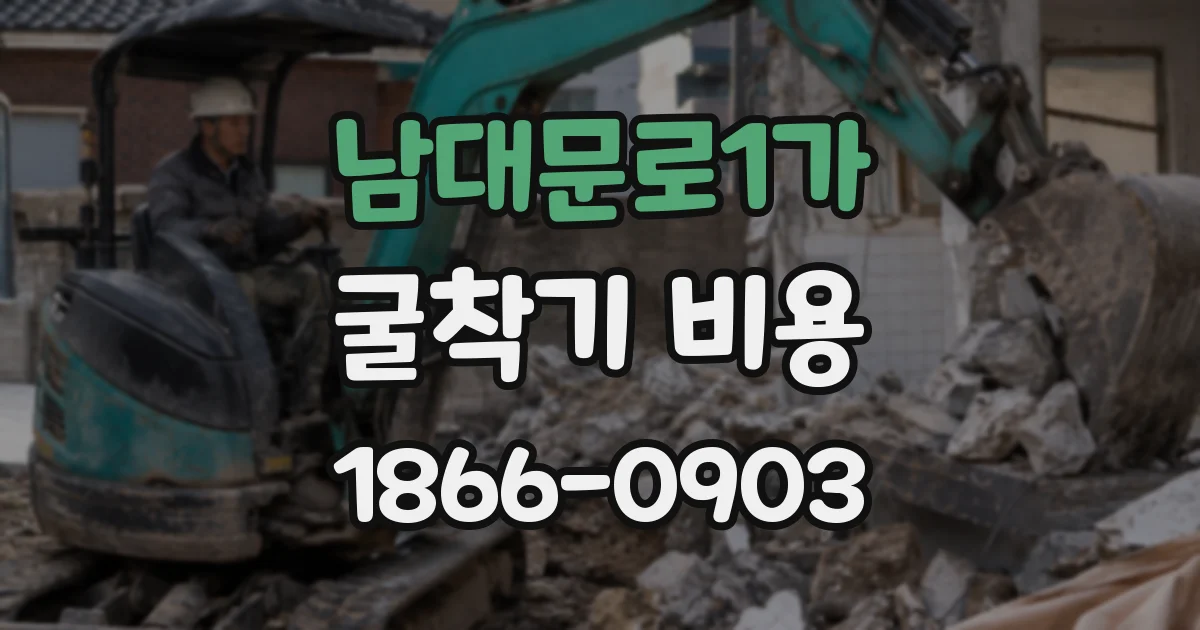 남대문로1가 굴착기 비용