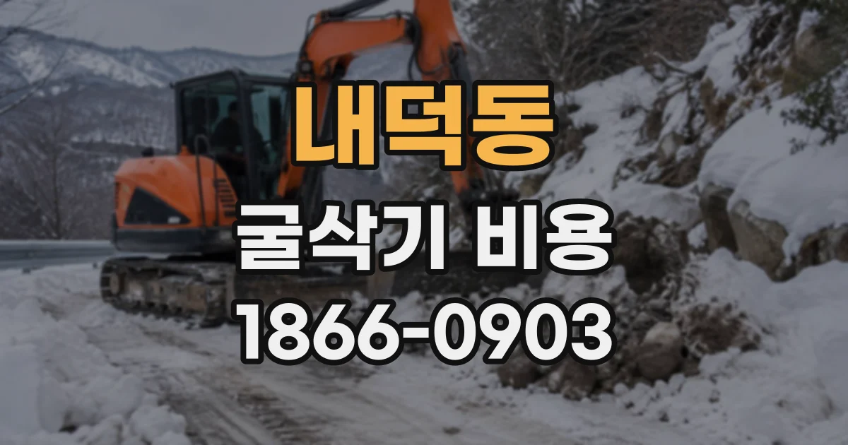 내덕동 굴삭기비용