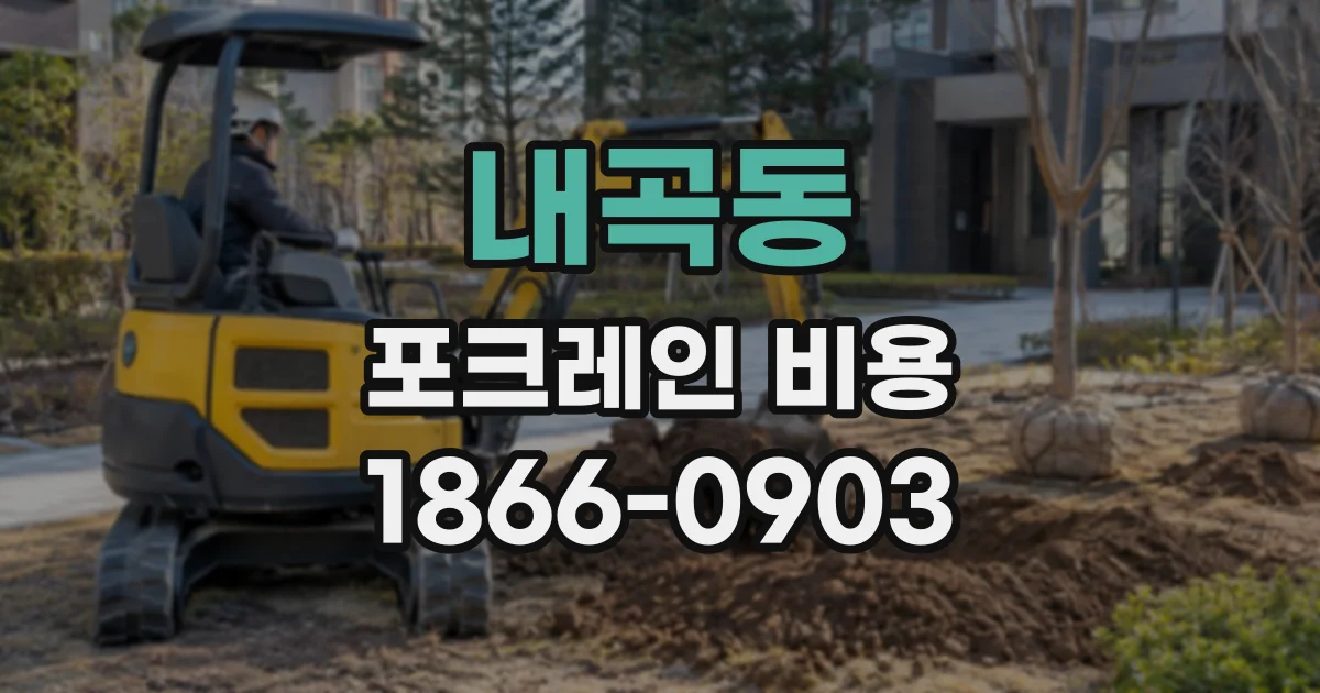 내곡동 포크레인비용