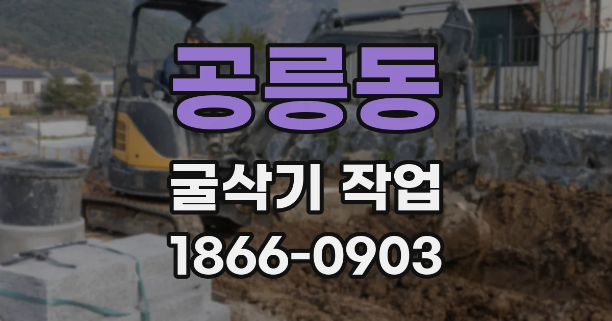 공릉동 굴삭기 작업