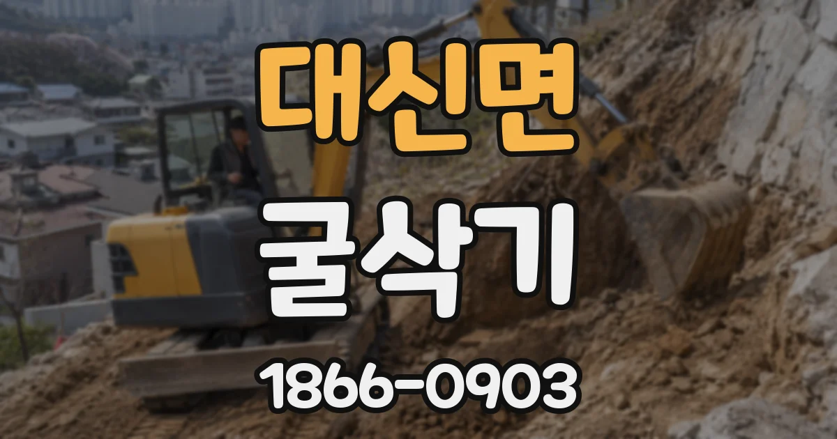 대신면 굴삭기