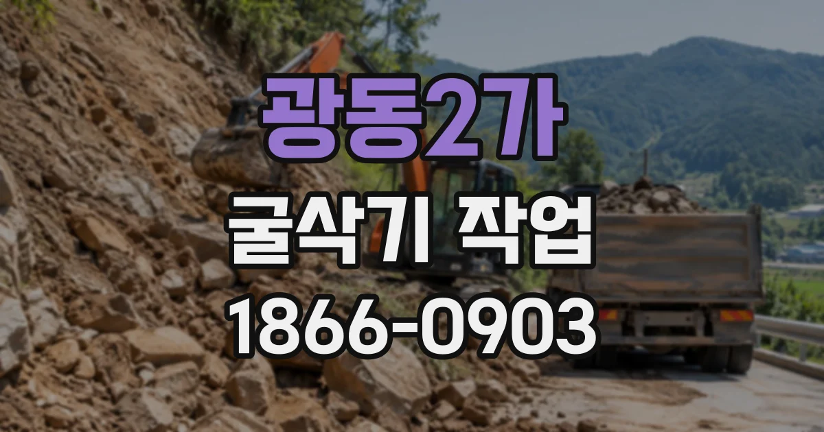 광동2가 굴삭기작업