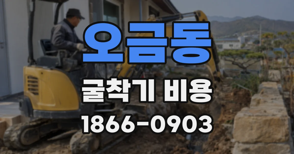 오금동 굴착기 비용