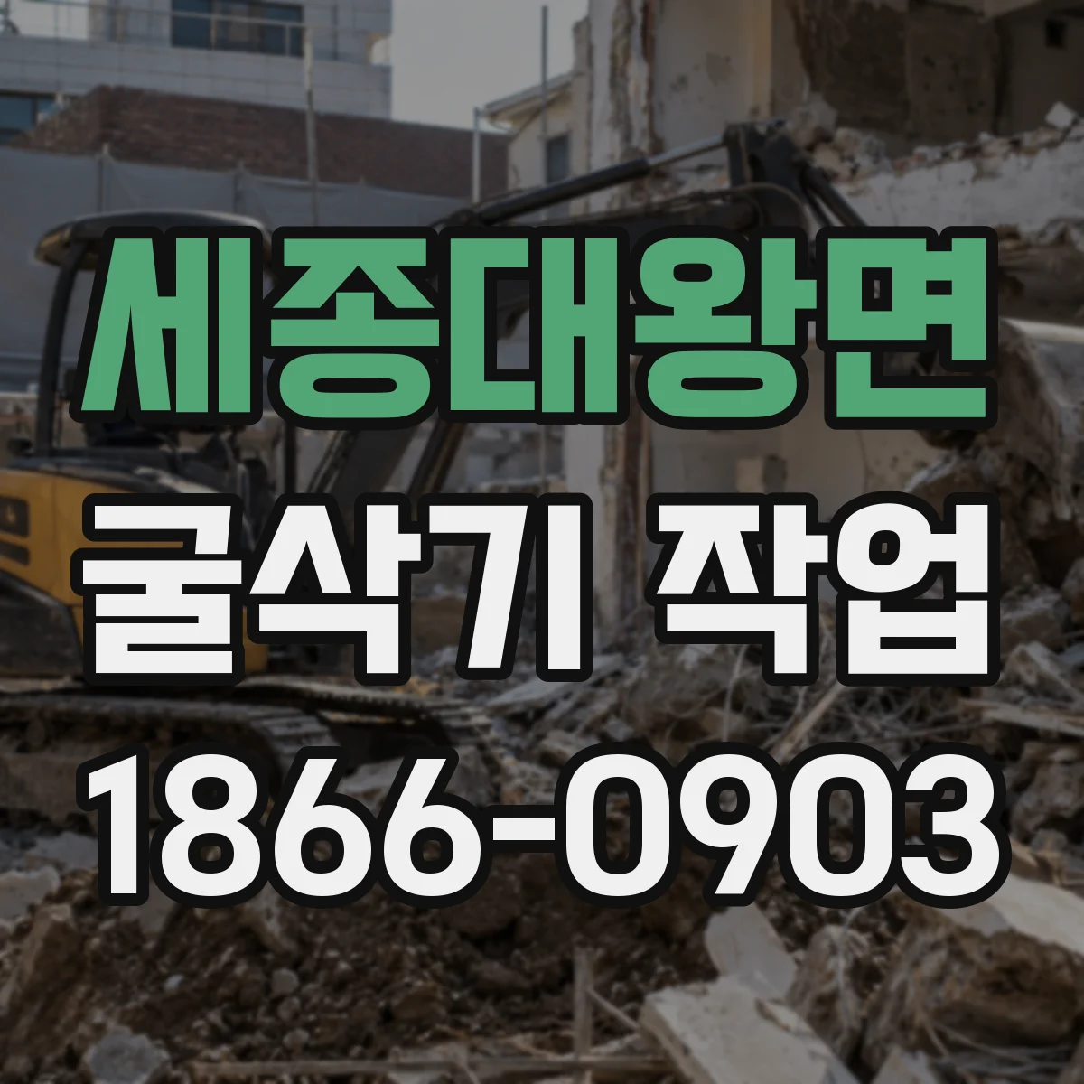 세종대왕면 굴삭기 작업