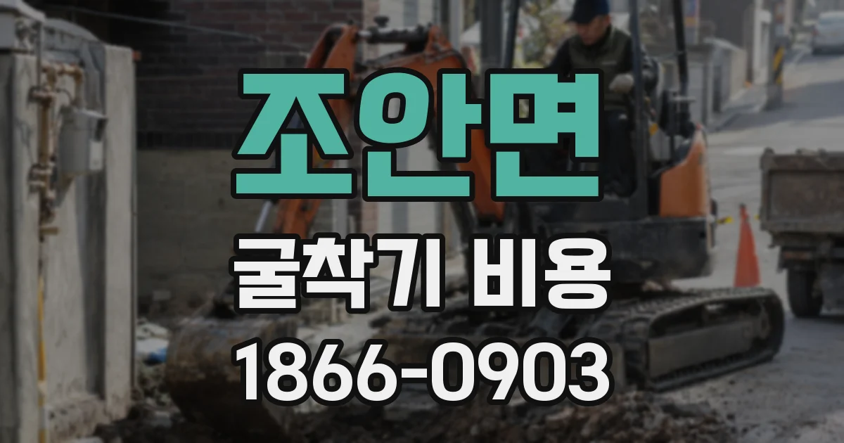조안면 굴착기 비용
