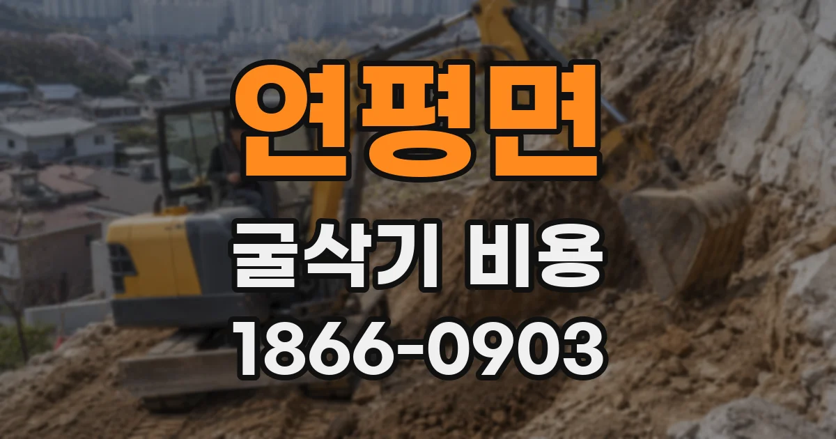 연평면 굴삭기 비용