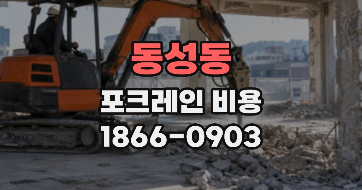 동성동 포크레인비용
