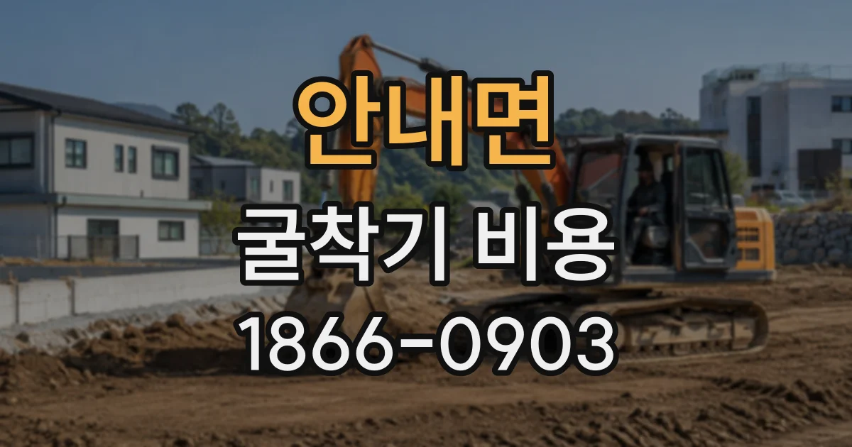 안내면 굴착기비용