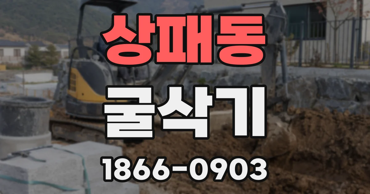 상패동 굴삭기