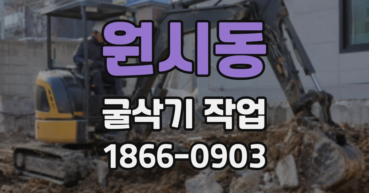 원시동 굴삭기 작업