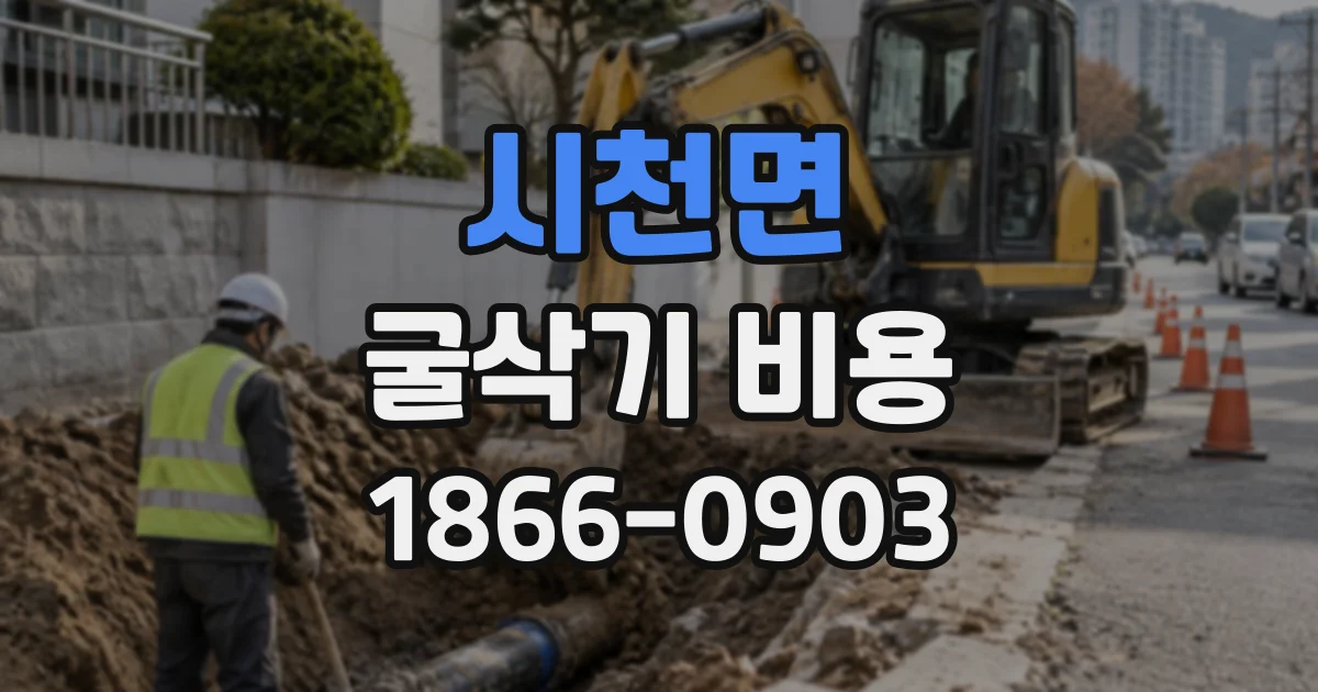 시천면 굴삭기비용