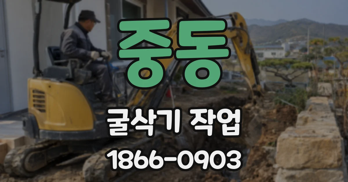 중동 굴삭기 작업