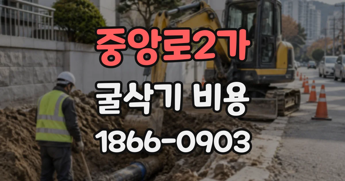 중앙로2가 굴삭기비용