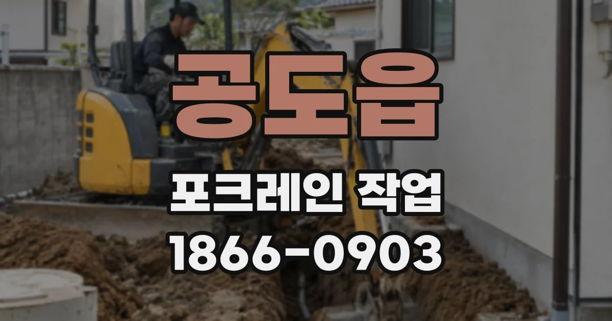 공도읍 포크레인 작업