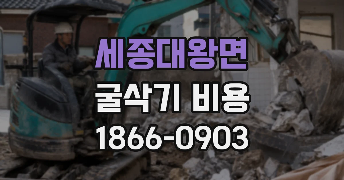 세종대왕면 굴삭기 비용