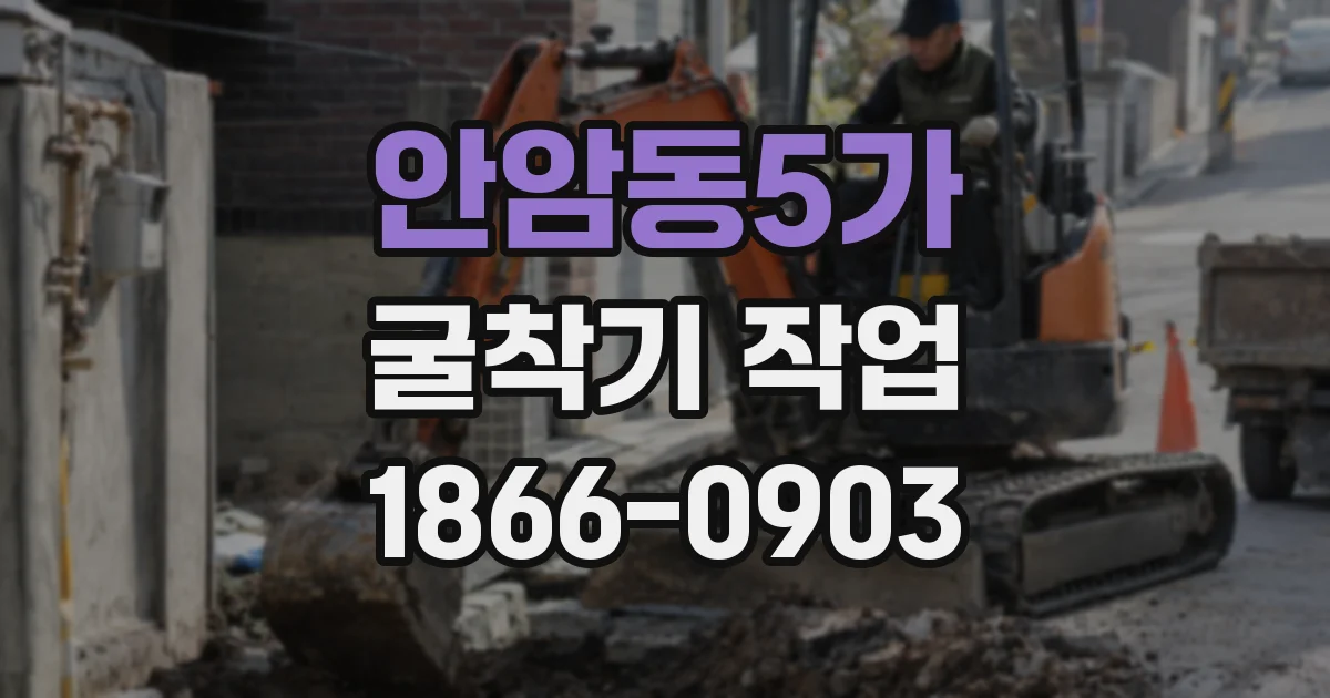 안암동5가 굴착기 작업