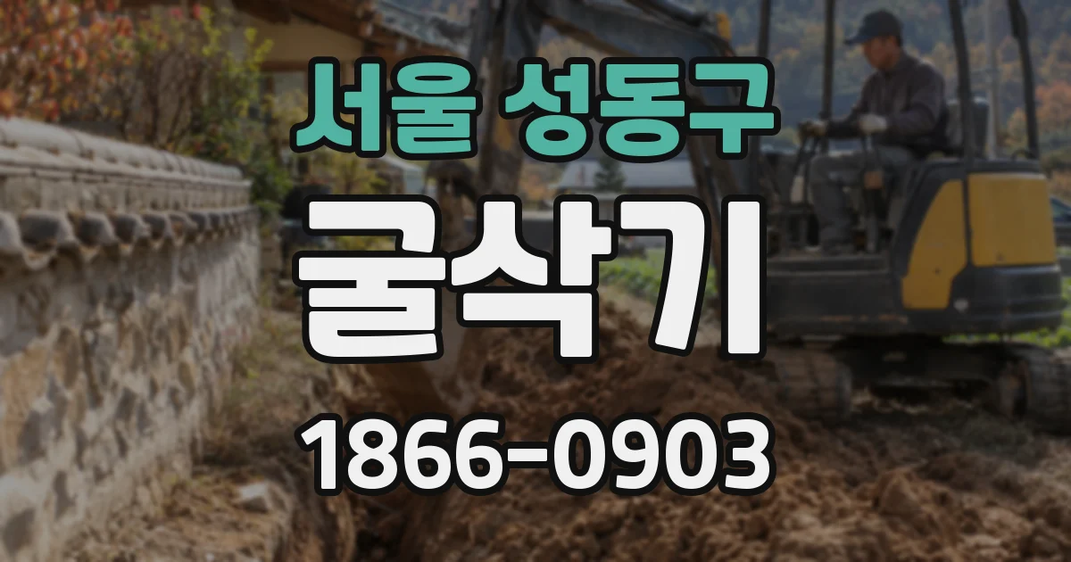 서울 성동구 굴삭기