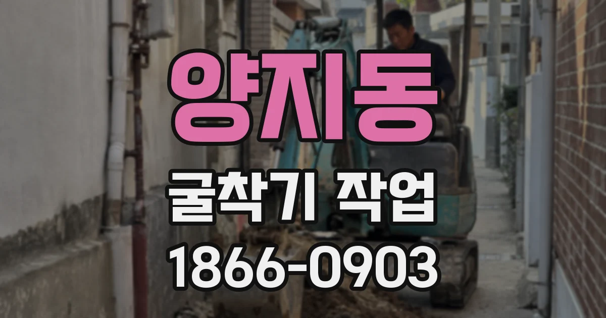 양지동 굴착기 작업