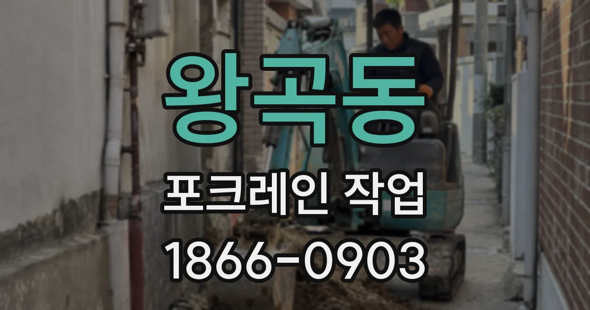 왕곡동 포크레인 작업