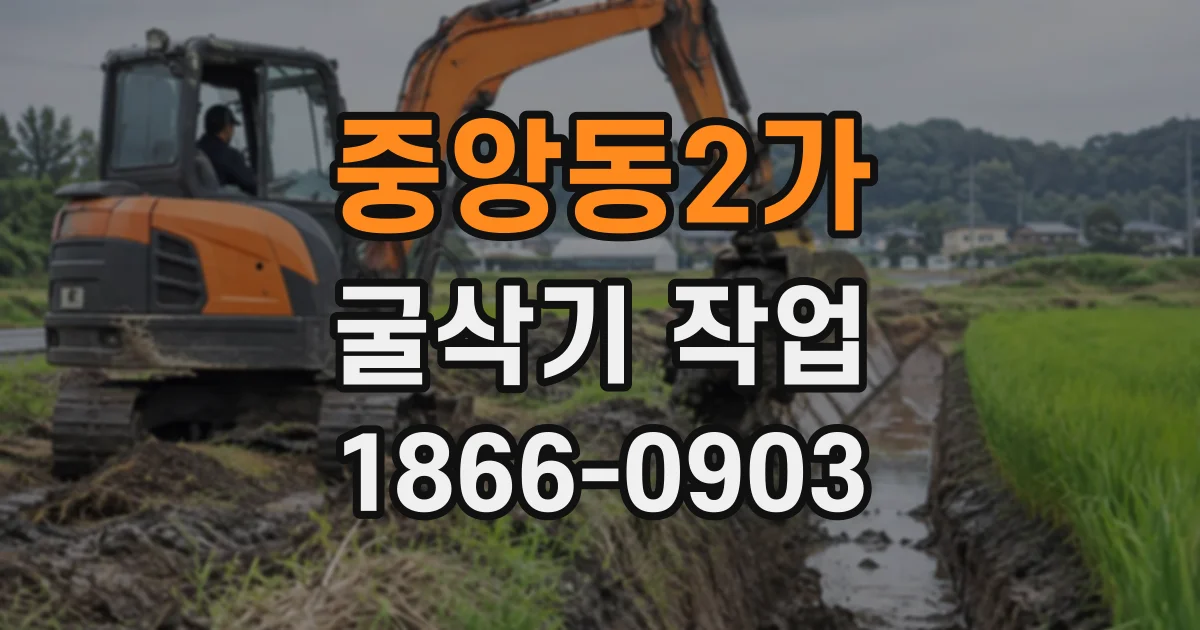 중앙동2가 굴삭기작업